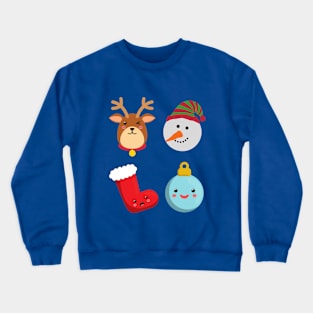 CUTE CHRISTMAS CARTOONS Crewneck Sweatshirt